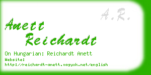 anett reichardt business card